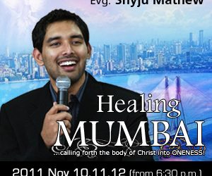 Join HEALING MUMBAI, November 10-12, 2011