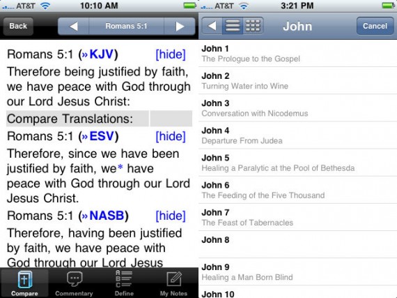 mantis mobile bible app screenshot